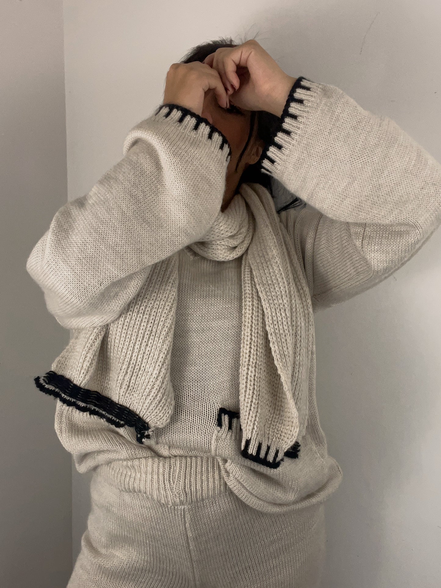 Conjunto de suéter de lana de Marsella
