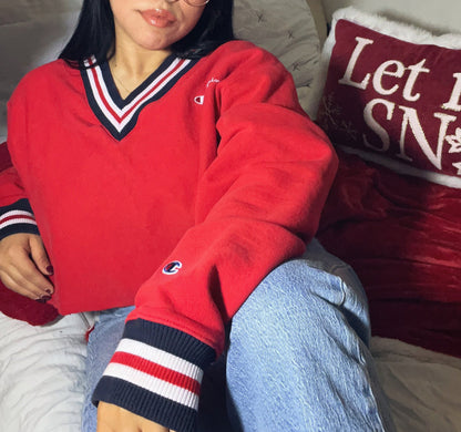 Vintage Cozy Champion Red Sweater